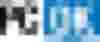 Schriftzug PC OK, das OK in Weiß auf blauem Hintergrund, Symbol für barrierefreie IT-Lösungen
