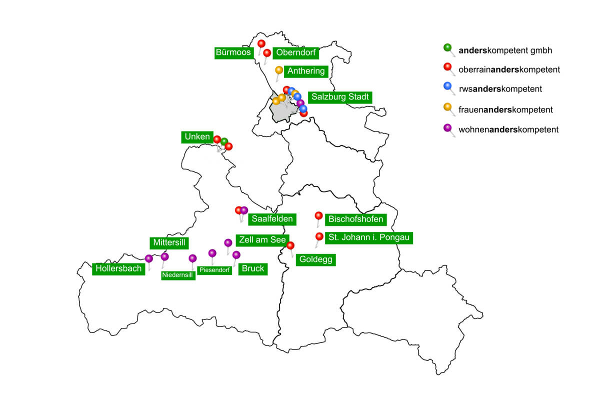 Standorte der anderskompetent gmbh