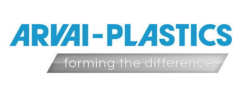 Logo von ARVAI-PLASTICS mit dem Slogan „forming the difference“